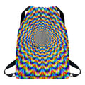 Psychedelic Wave Optical Illusion Drawstring Backpack