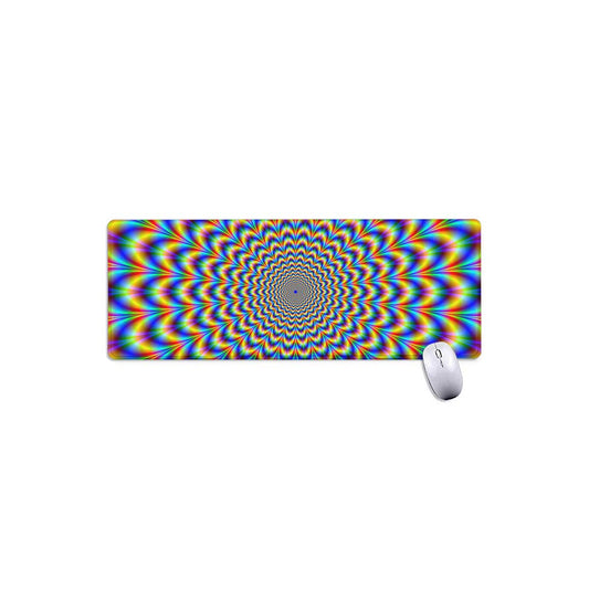 Psychedelic Wave Optical Illusion Extended Mouse Pad