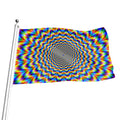 Psychedelic Wave Optical Illusion Flag