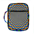 Psychedelic Wave Optical Illusion Front Pocket Bible Bag