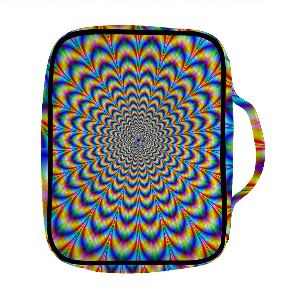Psychedelic Wave Optical Illusion Front Pocket Bible Bag