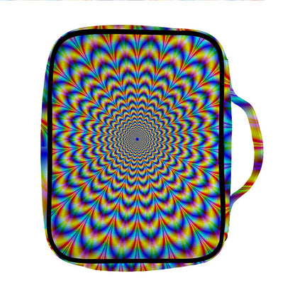 Psychedelic Wave Optical Illusion Front Pocket Bible Bag