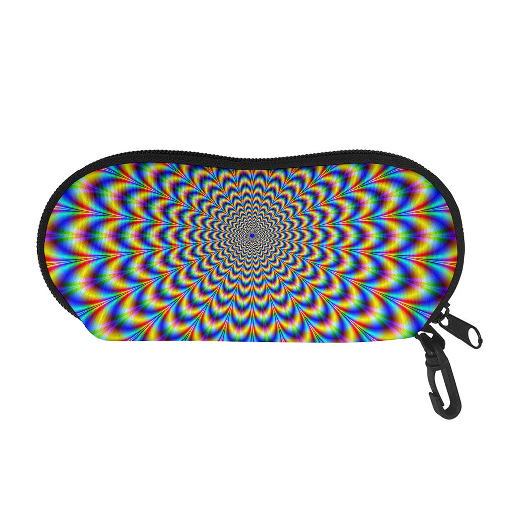 Psychedelic Wave Optical Illusion Glasses Case