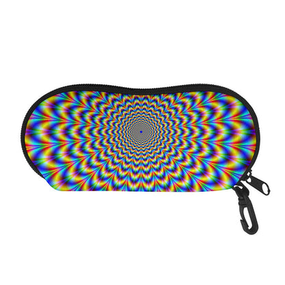 Psychedelic Wave Optical Illusion Glasses Case