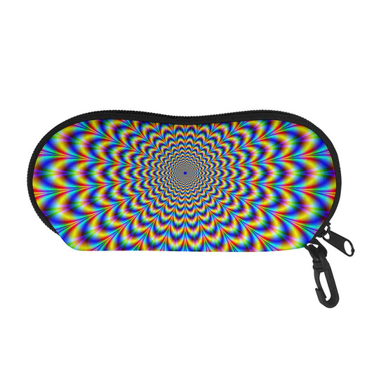 Psychedelic Wave Optical Illusion Glasses Case