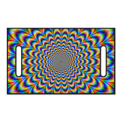 Psychedelic Wave Optical Illusion Golf Cart Seat Cover