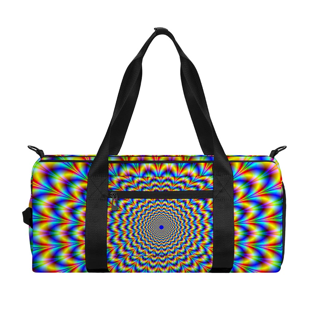 Psychedelic Wave Optical Illusion Gym Bag
