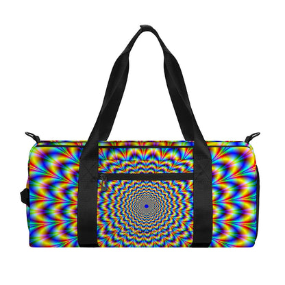 Psychedelic Wave Optical Illusion Gym Bag