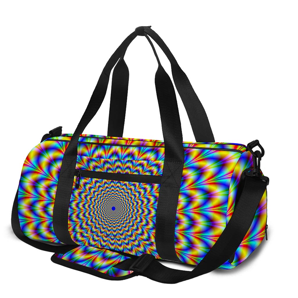 Psychedelic Wave Optical Illusion Gym Bag