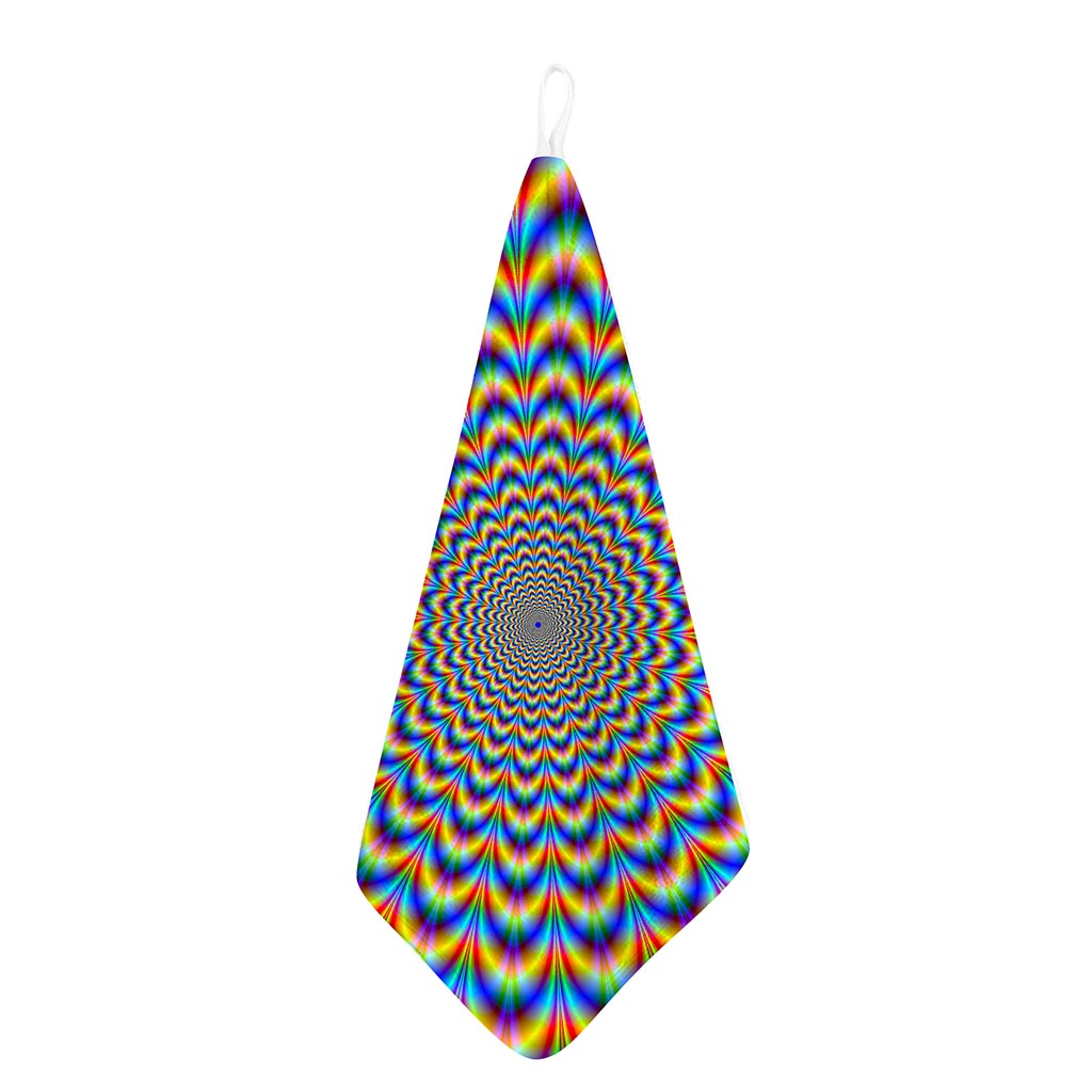 Psychedelic Wave Optical Illusion Hand Towel