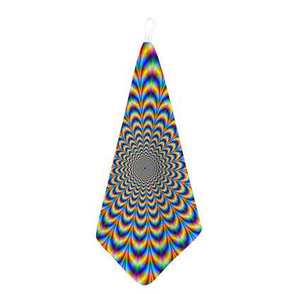 Psychedelic Wave Optical Illusion Hand Towel