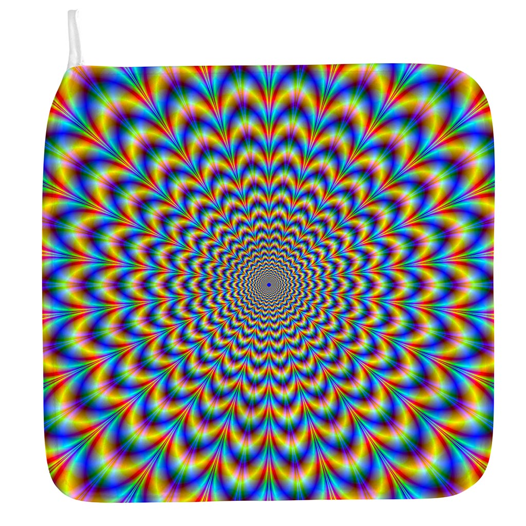 Psychedelic Wave Optical Illusion Hand Towel