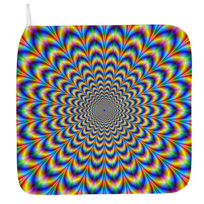 Psychedelic Wave Optical Illusion Hand Towel