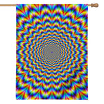 Psychedelic Wave Optical Illusion House Flag