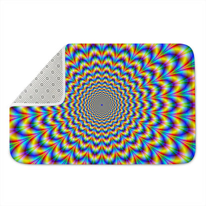 Psychedelic Wave Optical Illusion Indoor Door Mat