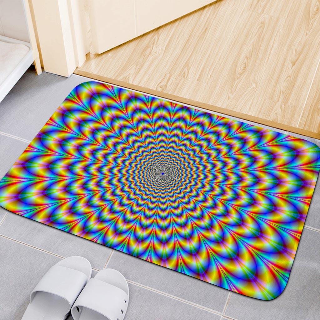 Psychedelic Wave Optical Illusion Indoor Door Mat