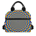 Psychedelic Wave Optical Illusion Insulated Lunch Bag