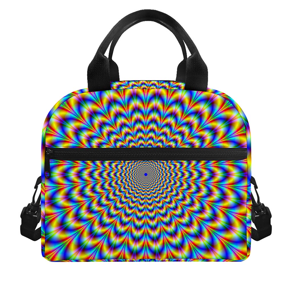 Psychedelic Wave Optical Illusion Insulated Lunch Bag