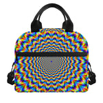 Psychedelic Wave Optical Illusion Insulated Lunch Bag