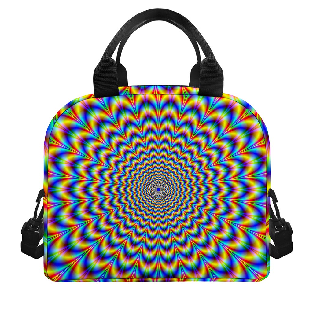Psychedelic Wave Optical Illusion Insulated Lunch Bag