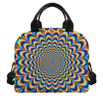 Psychedelic Wave Optical Illusion Insulated Lunch Bag