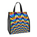 Psychedelic Wave Optical Illusion Insulated Lunch Tote