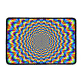 Psychedelic Wave Optical Illusion Kitchen Mat