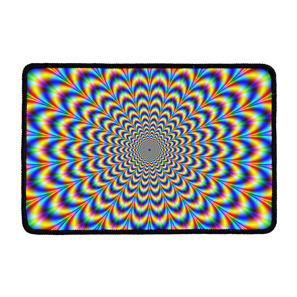 Psychedelic Wave Optical Illusion Kitchen Mat