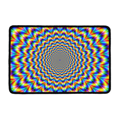 Psychedelic Wave Optical Illusion Kitchen Mat