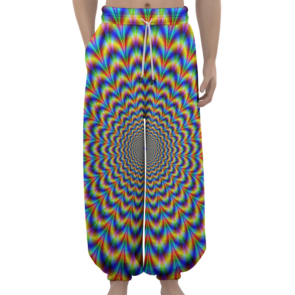 Psychedelic Wave Optical Illusion Lantern Pants