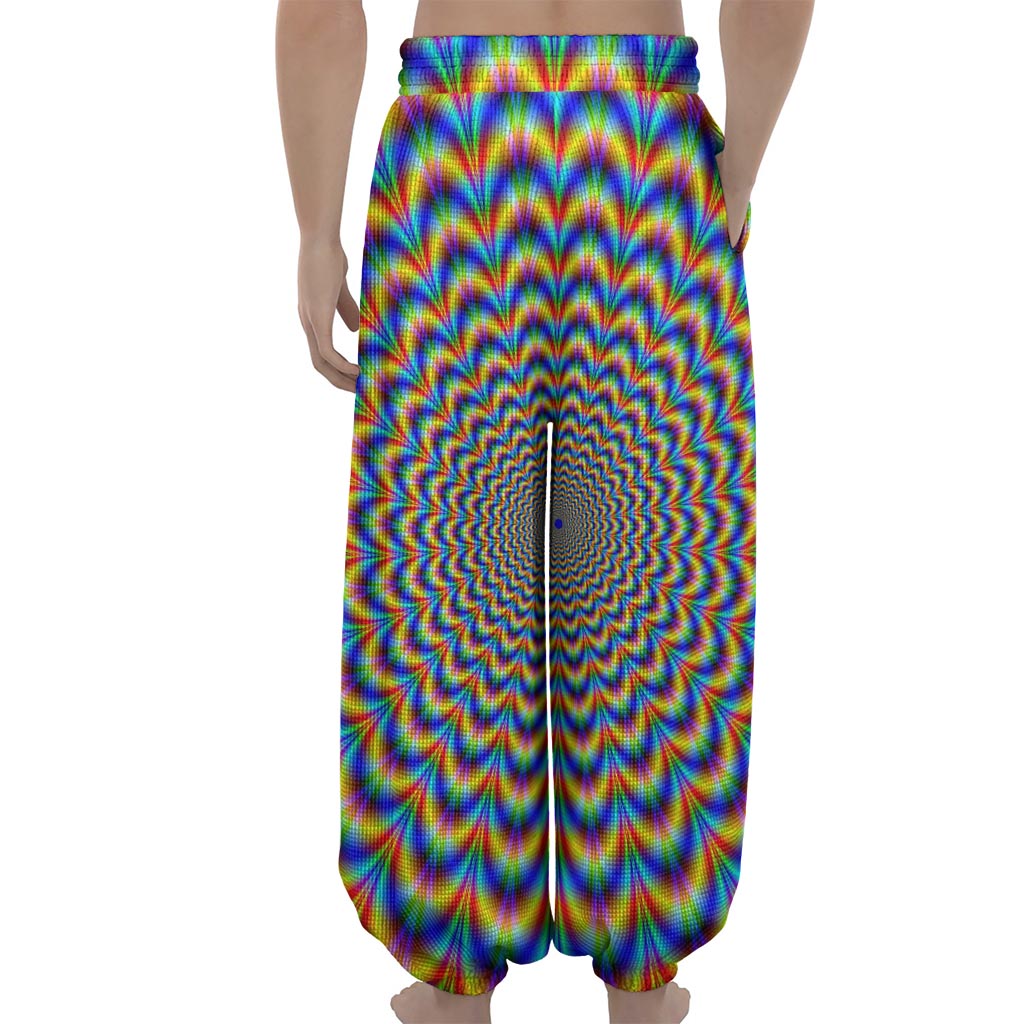 Psychedelic Wave Optical Illusion Lantern Pants