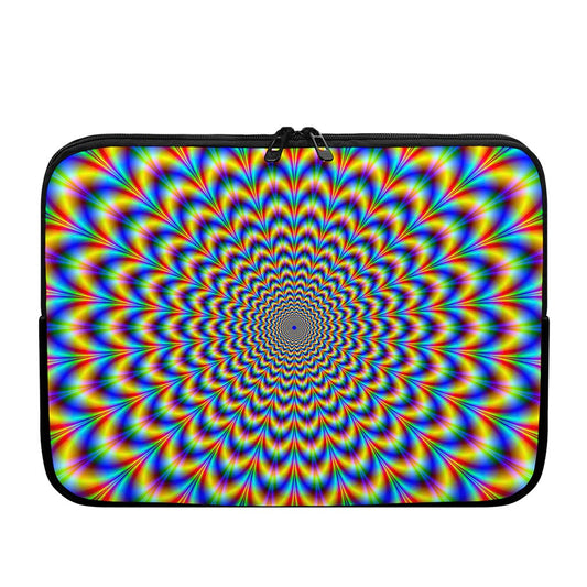 Psychedelic Wave Optical Illusion Laptop Sleeve