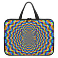 Psychedelic Wave Optical Illusion Laptop Sleeve With Handle