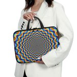 Psychedelic Wave Optical Illusion Laptop Sleeve With Handle