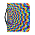 Psychedelic Wave Optical Illusion Leather Bible Cover