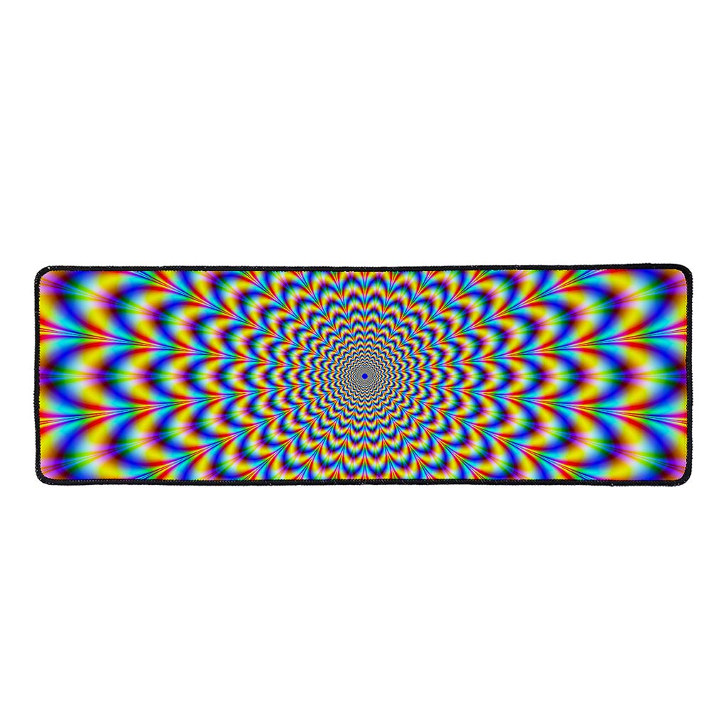 Psychedelic Wave Optical Illusion Long Kitchen Mat