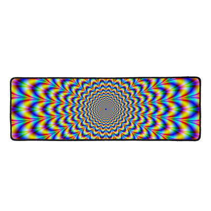 Psychedelic Wave Optical Illusion Long Kitchen Mat