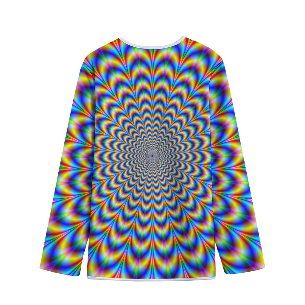Psychedelic Wave Optical Illusion Long Sleeve Short Coat