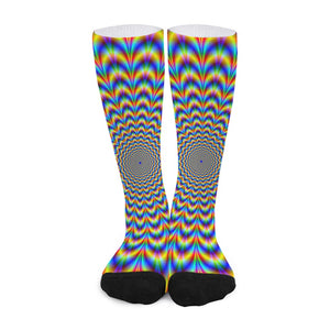 Psychedelic Wave Optical Illusion Long Socks