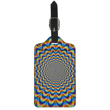 Psychedelic Wave Optical Illusion Luggage Tag