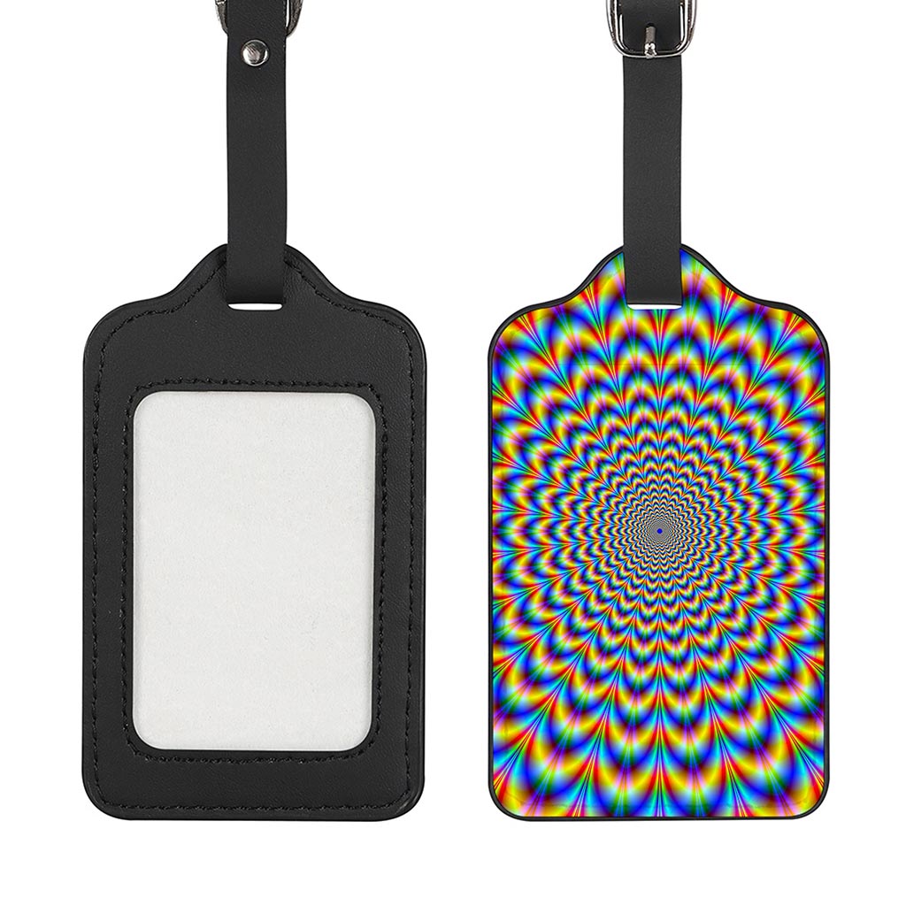 Psychedelic Wave Optical Illusion Luggage Tag