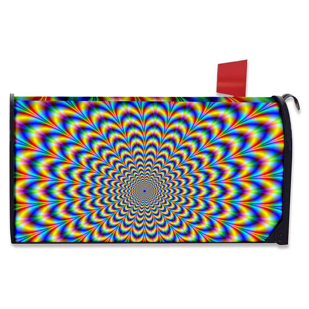 Psychedelic Wave Optical Illusion Mailbox Cover