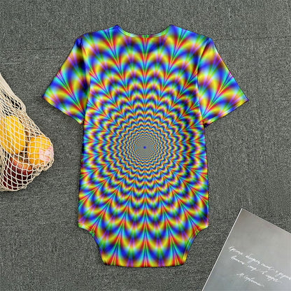 Psychedelic Wave Optical Illusion Men's Bodysuit