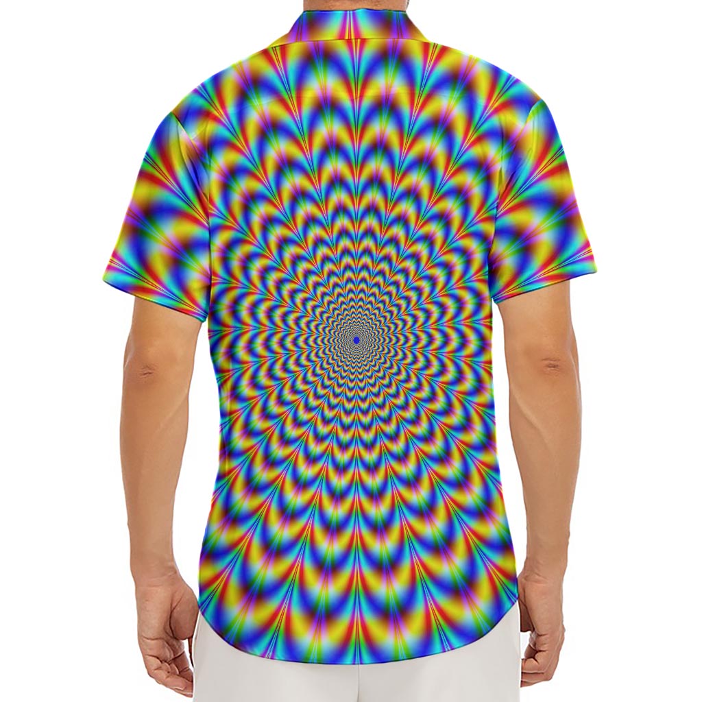Psychedelic Wave Optical Illusion Men's Deep V-Neck Shirt