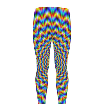 Psychedelic Wave Optical Illusion Men's leggings