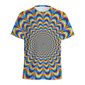 Psychedelic Wave Optical Illusion Men's Athletic T-Shirt