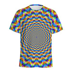 Psychedelic Wave Optical Illusion Men's Sports T-Shirt