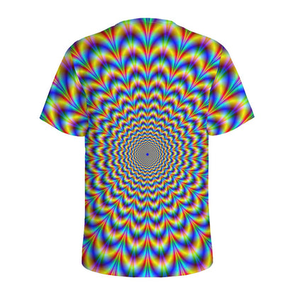 Psychedelic Wave Optical Illusion Men's Sports T-Shirt