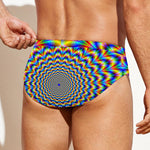 Psychedelic Wave Optical Illusion Men's Swim Briefs
