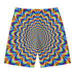 Psychedelic Wave Optical Illusion Men's Swim Trunks